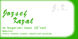 jozsef kazal business card